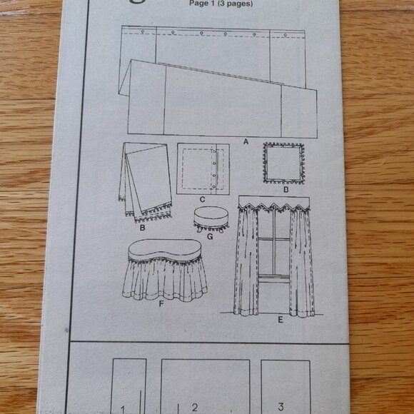 Duvet Pillow Cover Sewing Pattern Curtains Valance Vogue 1646 UNCUT Vintage 90s - Picture 11 of 11